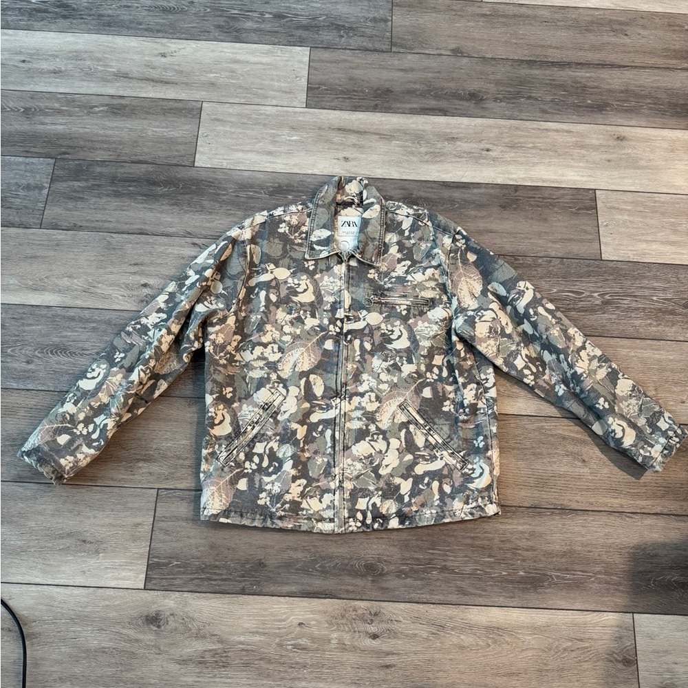 Zara Men's Multicolor Camouflage Jacket